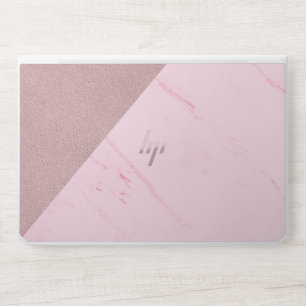   Leather Faux Marble masculine blush leather pink HP Laptop Skin