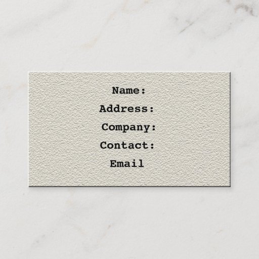 Customizable leather fawn - business card