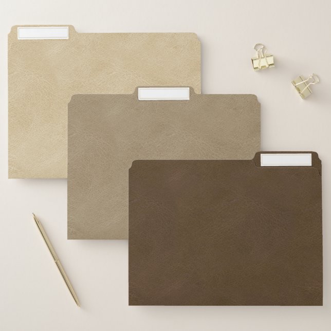 Leather File Folders (Set)