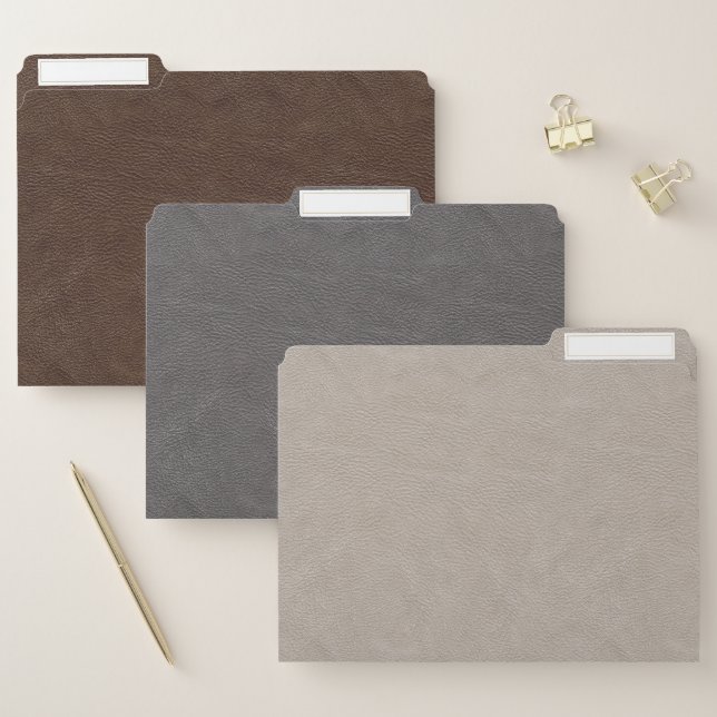 Leather File Folders (Set)