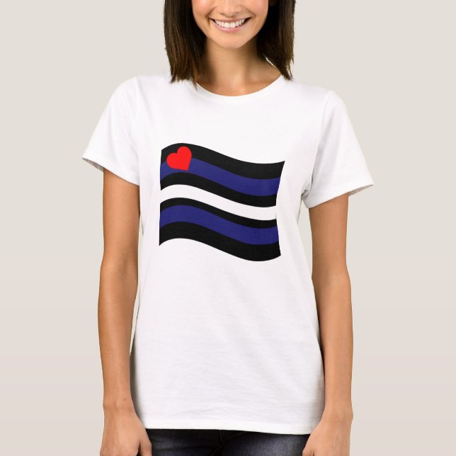 LEATHER FLAG WAVING T-Shirt (Front)