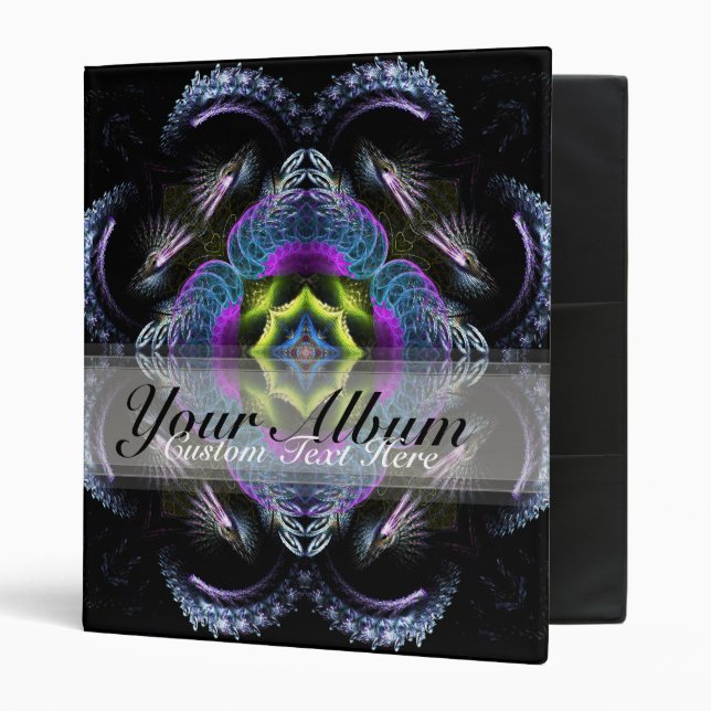 Leather Fractal Geometry Art Avery Binder (Front/Inside)