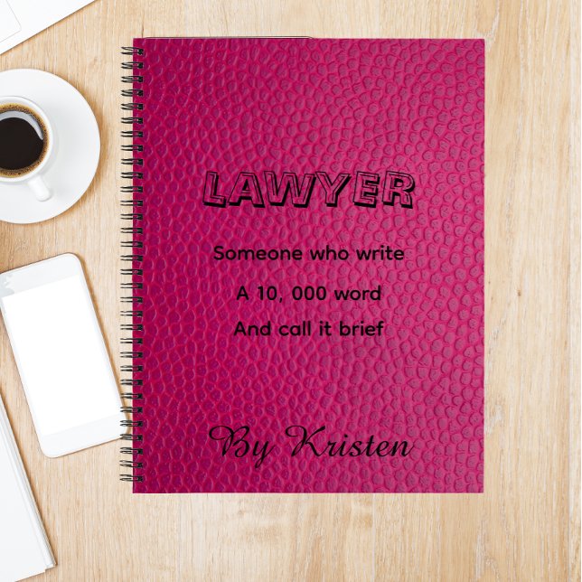 Leather Funny Lawyer Journal Personalized Law  (Creator Uploaded)