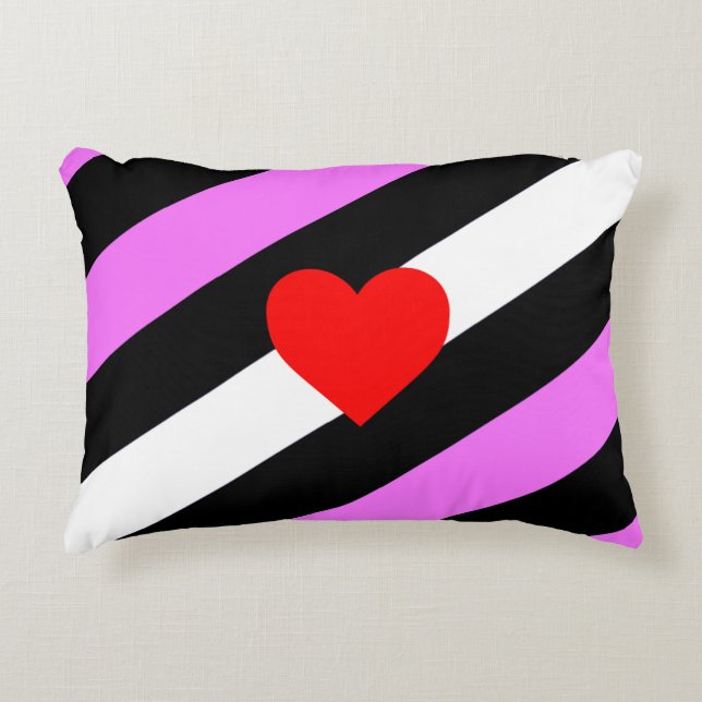 Leather Girl Pride Flag Accent Pillow (Front)