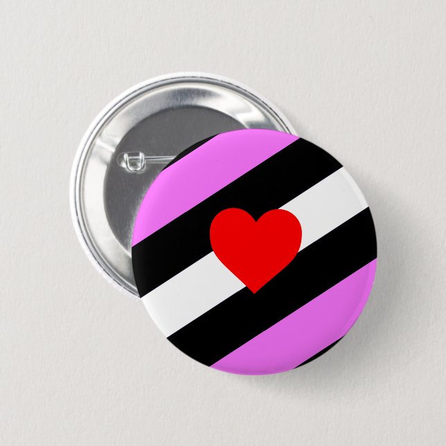Leather Girl Pride Flag Button (Front & Back)