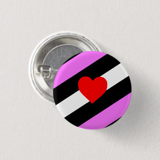 Leather Girl Pride Flag Button