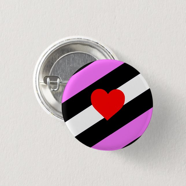Leather Girl Pride Flag Button (Front & Back)
