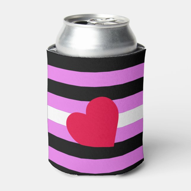 Leather Girl Pride Flag Can Cooler (Can Front)