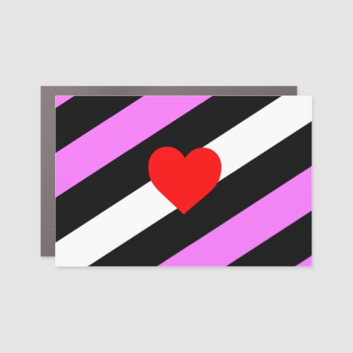 Leather Girl Pride Flag Car Magnet