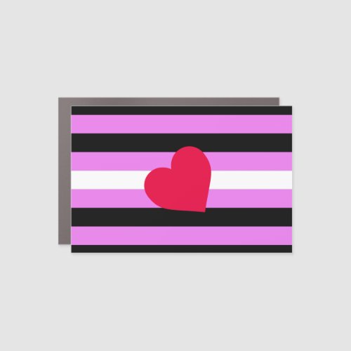 Leather Girl Pride Flag Car Magnet