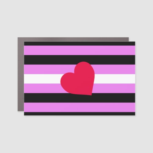 Leather Girl Pride Flag Car Magnet