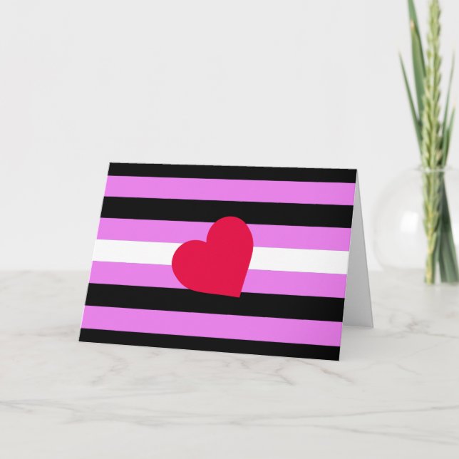 Leather Girl Pride Flag Card (Front)