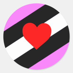 Leather Girl Pride Flag Classic Round Sticker