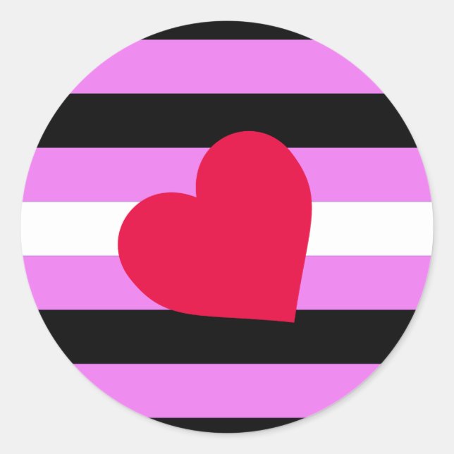 Leather Girl Pride Flag Classic Round Sticker (Front)