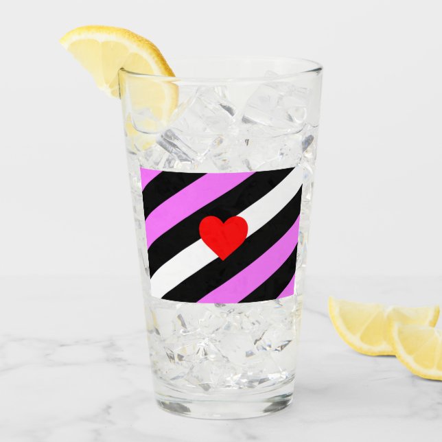 Leather Girl Pride Flag Glass (Front Ice)