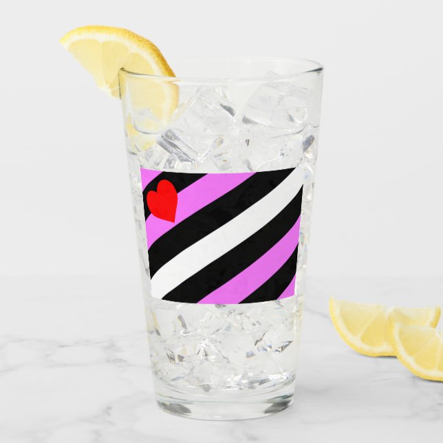 Leather Girl Pride Flag Glass (Front Ice)