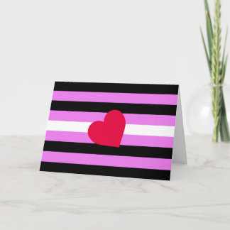 Leather Girl Pride Flag Holiday Card