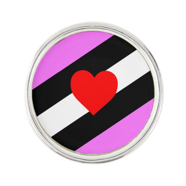 Leather Girl Pride Flag Lapel Pin (Front)