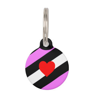Leather Girl Pride Flag Pet ID Tag