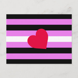 Leather Girl Pride Flag Postcard