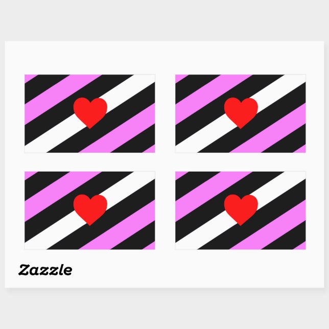 Leather Girl Pride Flag Rectangular Sticker (Sheet)