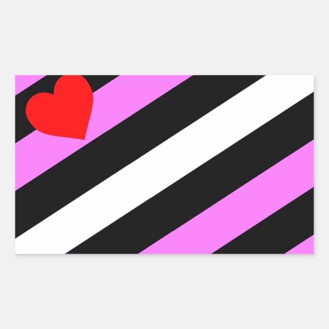 Leather Girl Pride Flag Rectangular Sticker (Front)