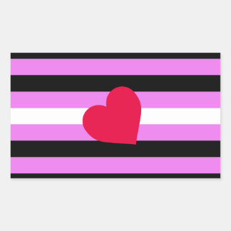 Leather Girl Pride Flag Rectangular Sticker