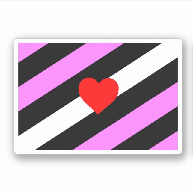 Leather Girl Pride Flag Sticker (Front)
