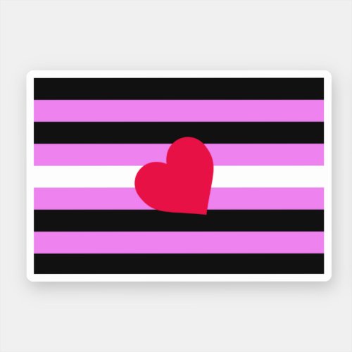 Leather Girl Pride Flag Sticker
