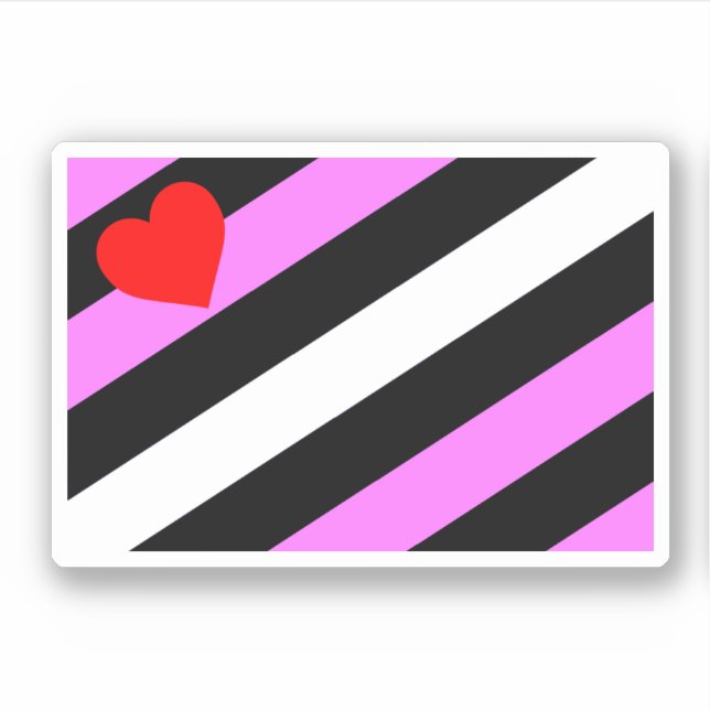Leather Girl Pride Flag Sticker (Front)