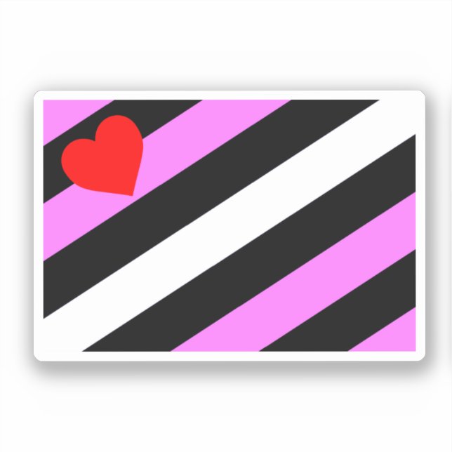 Leather Girl Pride Flag Sticker (Front)