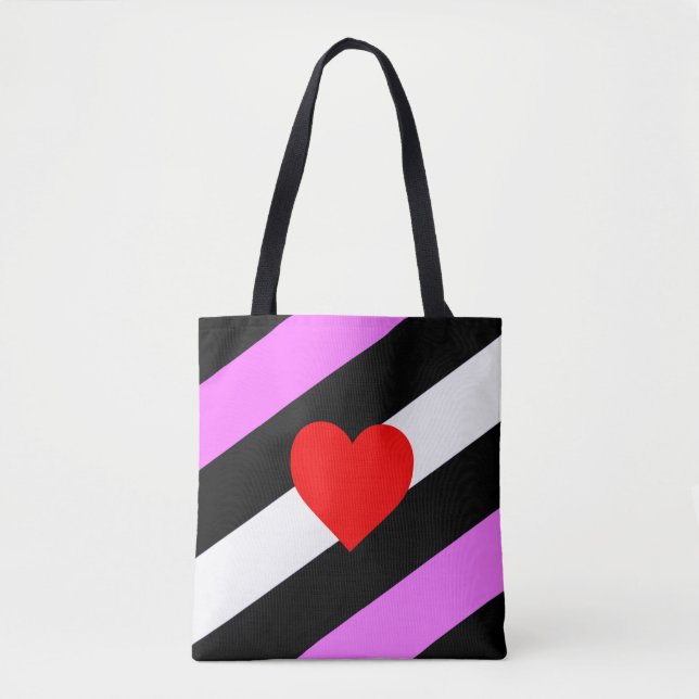 Leather Girl Pride Flag Tote Bag (Front)