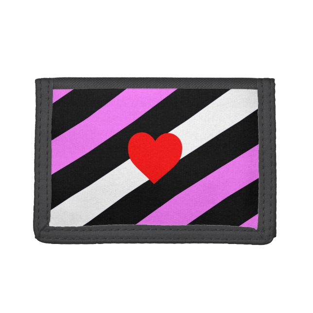 Leather Girl Pride Flag Trifold Wallet (Front)