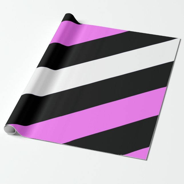 Leather Girl Pride Flag Wrapping Paper (Unrolled)