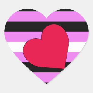 LEATHER GIRL PRIDE HEART STICKER