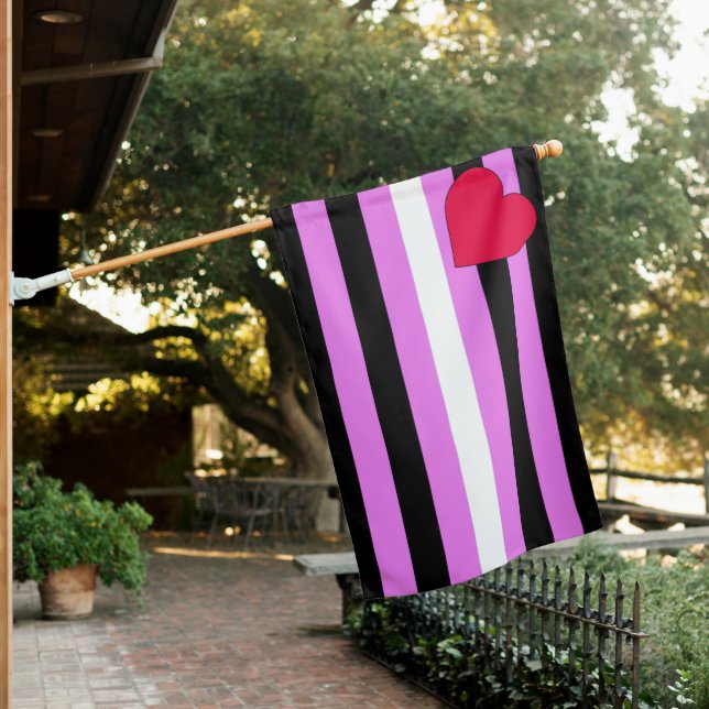 Leather Girl Pride House Flag (In SItu)