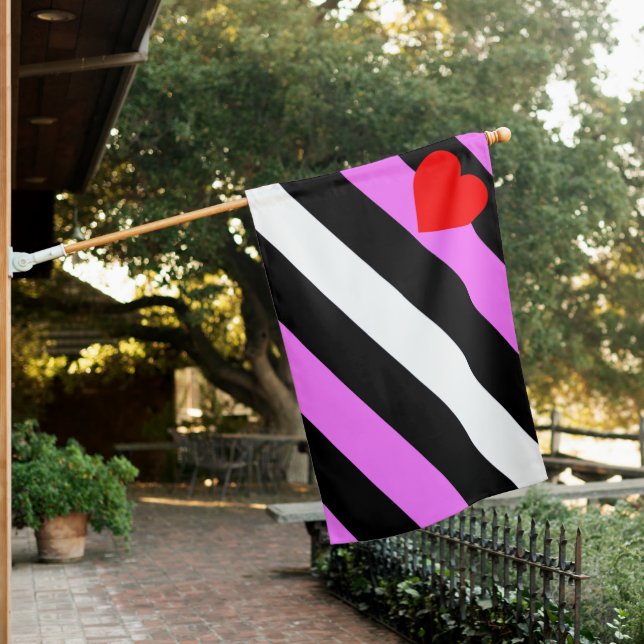 Leather Girl Pride House Flag (In SItu)