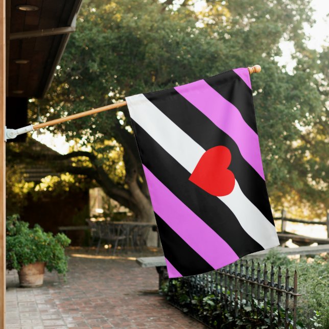 Leather Girl Pride House Flag (In SItu)