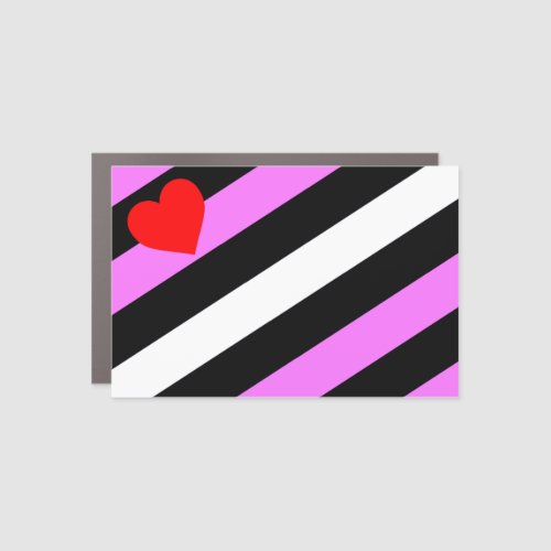 Leather Girl Pride House Flag Car Magnet