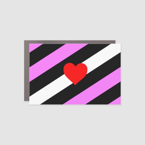 Leather Girl Pride House Flag Car Magnet