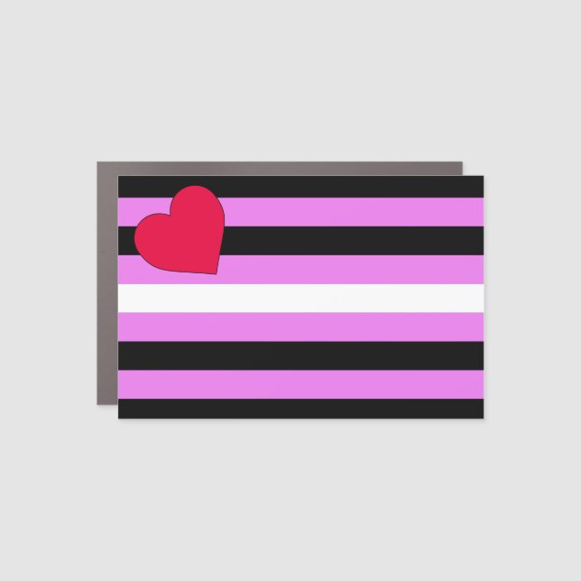 Leather Girl Pride House Flag Car Magnet (Front)