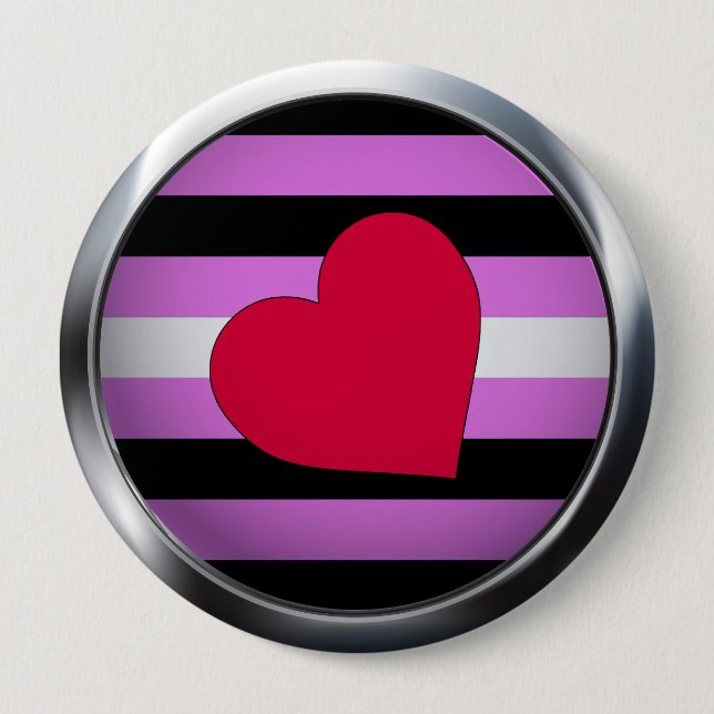 LEATHER GIRL PRIDE MEDALLION PINBACK BUTTON (Front)