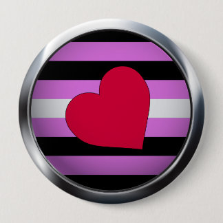 LEATHER GIRL PRIDE MEDALLION PINBACK BUTTON