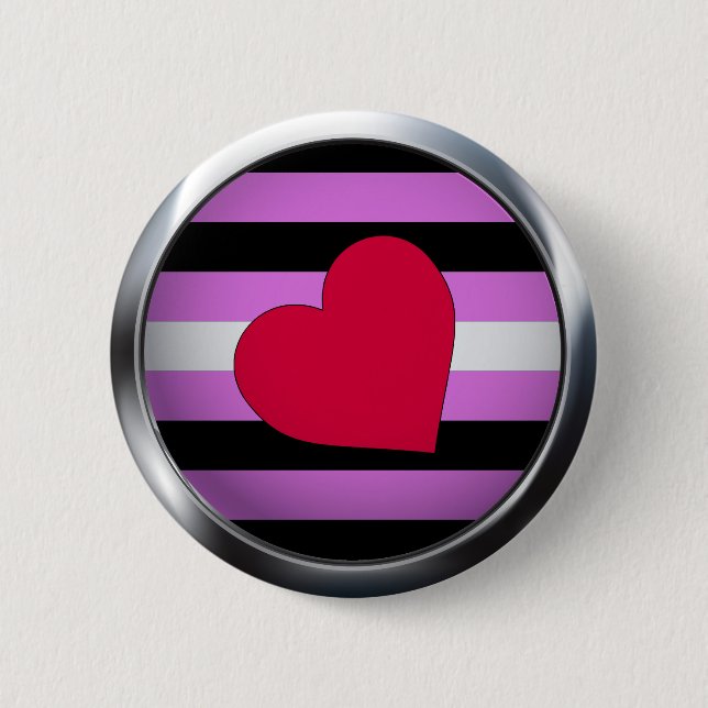 LEATHER GIRL PRIDE MEDALLION PINBACK BUTTON (Front)