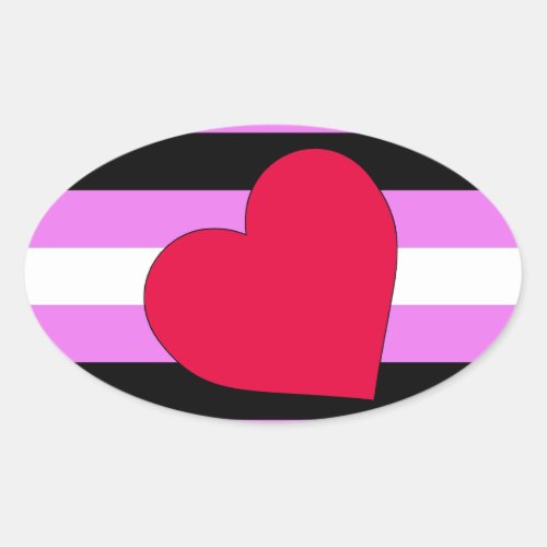 LEATHER GIRL PRIDE OVAL STICKER