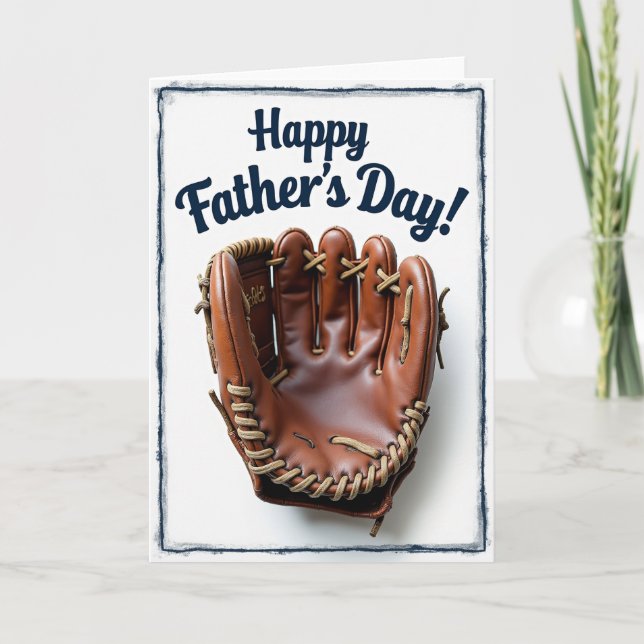 Leather Glove Fathers Day Card (Front)