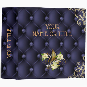 Leather Gold Elegant Modern Albums 3 ring binder