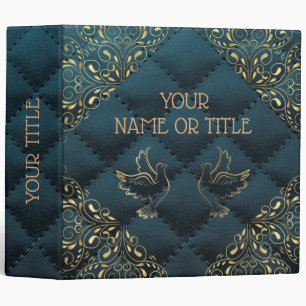 Leather Gold Lace Elegant Albums 3 ring binder