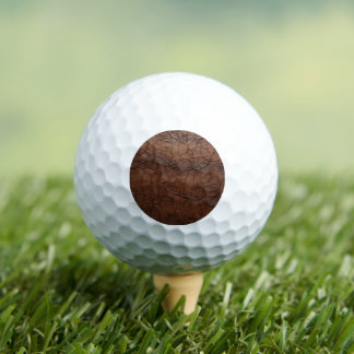 Leather golf balls