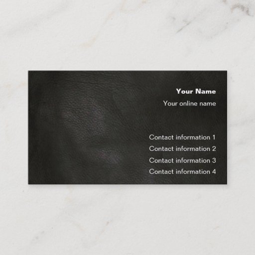 Customizable Leather Grain Trick card / Business Card